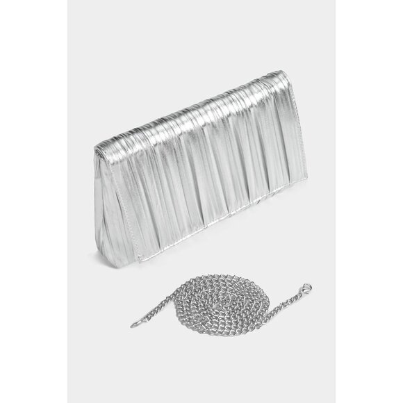 Women Silver Crystal Bag with Rhinestones Wedding Party formal Handbag. - Picture 3 of 7